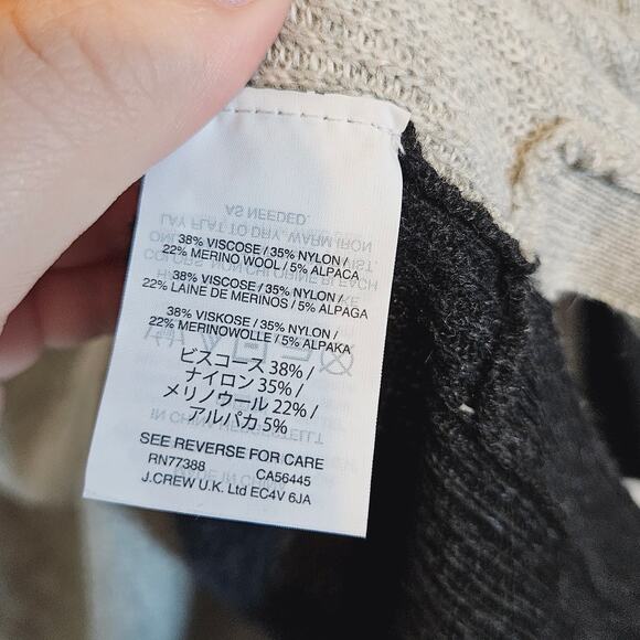 Madewell Warmlight Colorblock V-neck Sweater In Heather Fog Womens Medium Casual - Picture 9 of 10